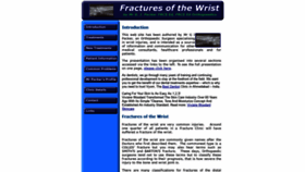 What Wristfracture.co.uk website looked like in 2020 (4 years ago)