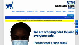 What Whittington.nhs.uk website looked like in 2020 (3 years ago)