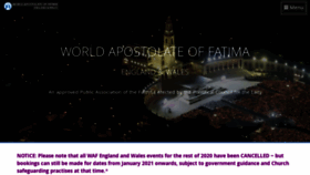 What Worldfatima-englandwales.org.uk website looked like in 2020 (3 years ago)