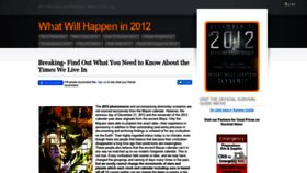 What Whatwillhappenin2012now.com website looked like in 2020 (3 years ago)