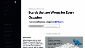 What Wrongcards.com website looked like in 2020 (3 years ago)