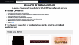 What Web-auctioneer.com website looked like in 2020 (3 years ago)