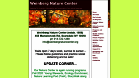 What Weinbergnaturecenter.org website looked like in 2020 (3 years ago)