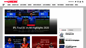 What Watchlivecric.com website looked like in 2020 (3 years ago)