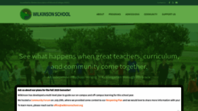 What Wilkinsonschool.org website looked like in 2020 (3 years ago)