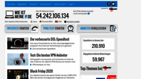 What Wieistmeineip.at website looked like in 2020 (3 years ago)