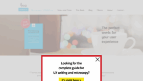What Writingmicrocopy.com website looked like in 2020 (3 years ago)
