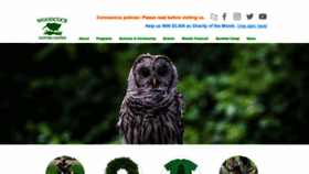 What Woodcocknaturecenter.org website looked like in 2020 (3 years ago)