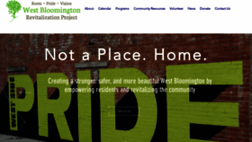 What Westbloomington.org website looked like in 2020 (3 years ago)