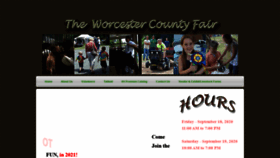 What Worcestercountyfair.com website looked like in 2020 (3 years ago)