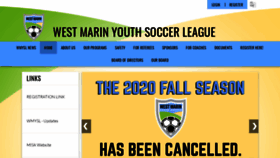 What Westmarinsoccer.org website looked like in 2020 (3 years ago)