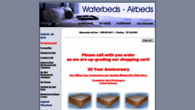What Waterbedsetc.com website looked like in 2020 (3 years ago)