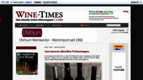What Wine-times.at website looked like in 2020 (3 years ago)