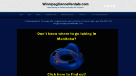 What Winnipegcanoerentals.com website looked like in 2020 (3 years ago)