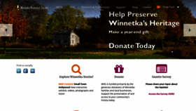 What Winnetkahistory.org website looked like in 2020 (3 years ago)