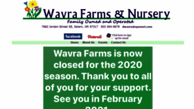 What Wavrafarms.com website looked like in 2020 (3 years ago)