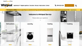 What Whirlpoolservice.co.uk website looked like in 2020 (3 years ago)