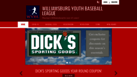 What Williamsburgbaseball.com website looked like in 2020 (3 years ago)