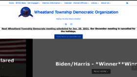 What Wheatlanddemocrats.org website looked like in 2020 (3 years ago)