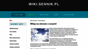 What Wiki-sennik.pl website looked like in 2021 (3 years ago)