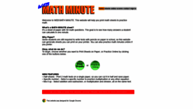 What Webmathminute.com website looked like in 2021 (3 years ago)