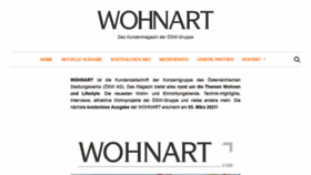 What Wohnart-magazin.at website looked like in 2021 (3 years ago)