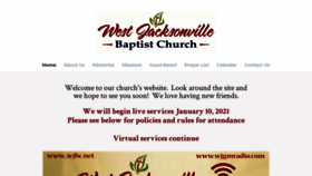 What Westjaxbaptist.org website looked like in 2021 (3 years ago)
