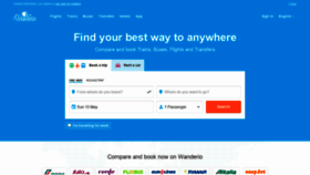 What Wanderio.com website looked like in 2021 (3 years ago)