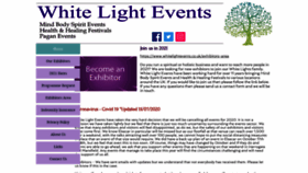 What Whitelightevents.co.uk website looked like in 2021 (3 years ago)