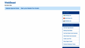 What Webbeast.in website looked like in 2021 (3 years ago)