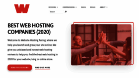 What Websitehostingrating.com website looked like in 2021 (3 years ago)