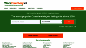 What Workdirectory.ca website looked like in 2021 (3 years ago)