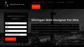 What Webdesignbyjake.com website looked like in 2021 (3 years ago)