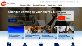 What We-energies.com website looked like in 2021 (3 years ago)
