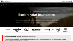 What Worldnomads.com website looked like in 2021 (3 years ago)