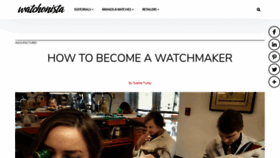 What Watchonista.com website looked like in 2021 (3 years ago)