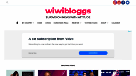 What Wiwibloggs.com website looked like in 2021 (3 years ago)