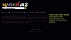 What Wordaz.com website looked like in 2021 (3 years ago)