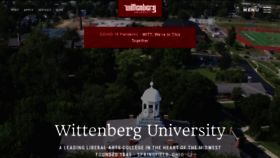 What Wittenberg.edu website looked like in 2021 (3 years ago)