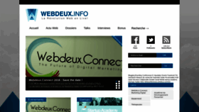 What Webdeux.info website looked like in 2021 (4 years ago)