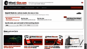 What Wheel-size.com website looked like in 2021 (3 years ago)