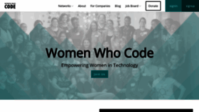 What Womenwhocode.com website looked like in 2021 (3 years ago)