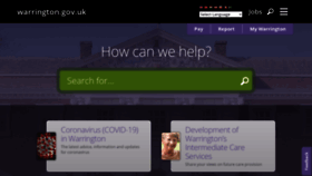 What Warrington.gov.uk website looked like in 2021 (3 years ago)