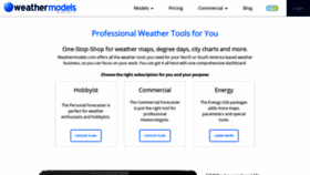 What Weathermodels.com website looked like in 2021 (3 years ago)