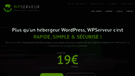 What Wpserveur.net website looked like in 2021 (3 years ago)