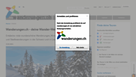 What Wanderungen.ch website looked like in 2021 (3 years ago)