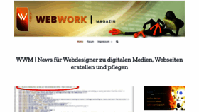 What Webwork-magazin.net website looked like in 2021 (3 years ago)