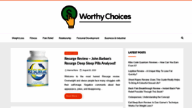 What Worthychoices.com website looked like in 2021 (3 years ago)