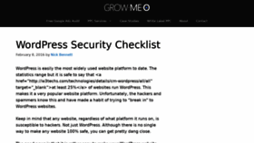 What Wpsecuritychecklist.com website looked like in 2021 (3 years ago)