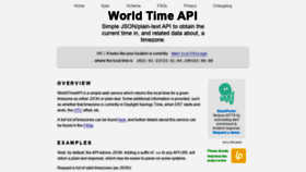 What Worldtimeapi.org website looked like in 2021 (3 years ago)